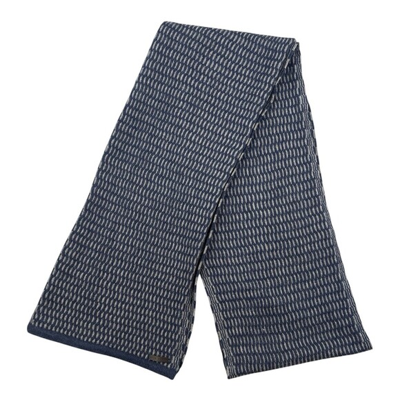 Ted Baker Accessories - Ted Baker Norley  Scarf Two Tone Navy Blue / Gray Made Of Wool & Cotton